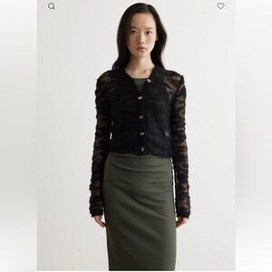 Ganni Alpaca Mohair Boucle Cardigan